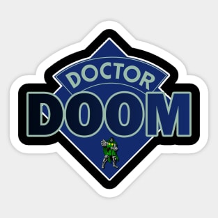 Doctor Doom - Doctor Who Style Logo Sticker